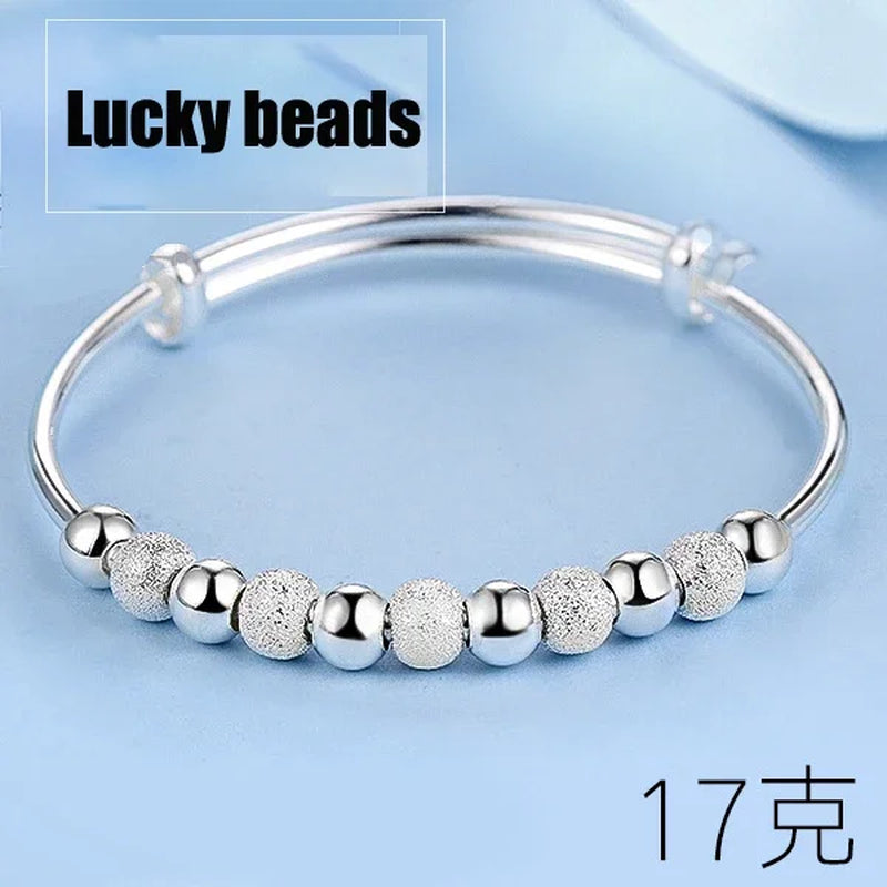 3 Style New 925 Sterling Silver Lucky Charm Bracelet Cuff Bracelets for Women Bangles Fashion Jewelry Pulseira
