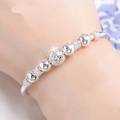 3 Style New 925 Sterling Silver Lucky Charm Bracelet Cuff Bracelets for Women Bangles Fashion Jewelry Pulseira