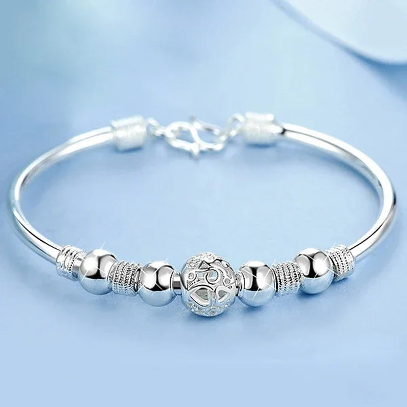 3 Style New 925 Sterling Silver Lucky Charm Bracelet Cuff Bracelets for Women Bangles Fashion Jewelry Pulseira